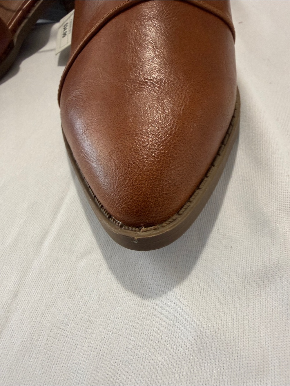 NEW Universal Thread Tan Leather-Look Slip-On Booties - Picture 14 of 15